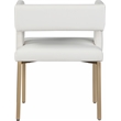 Pemberly Row Modern White Vegan Leather Dining Chair (Set of 2)