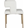 Pemberly Row Modern White Vegan Leather Dining Chair (Set of 2)