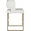 Pemberly Row Modern White Vegan Leather Counter Stool (Set of 2)