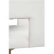 Pemberly Row Modern White Vegan Leather Counter Stool (Set of 2)