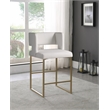 Pemberly Row Modern White Vegan Leather Counter Stool (Set of 2)