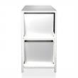 Pemberly Row Modern Metal Storage Shelf with 6 Bins in White