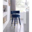 Pemberly Row Contemporary Navy Velvet Counter Stool (Set of 2)