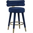 Pemberly Row Contemporary Navy Velvet Counter Stool (Set of 2)