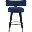 Pemberly Row Contemporary Navy Velvet Counter Stool (Set of 2)
