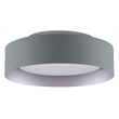 Pemberly Row Modern Metal Flush Mount Ceiling Light in White