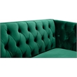 Pemberly Row Modern / Contemporary Deep Biscuit Tufting Green Finish Velvet Sofa