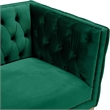 Pemberly Row Modern / Contemporary Deep Biscuit Tufting Green Finish Velvet Sofa