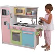 Pemberly Row Modern Uptown Wooden Plastic Play Kitchen in Pastel
