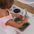 Pemberly Row Modern Uptown Wooden Plastic Play Kitchen in Pastel