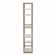 Pemberly Row Contemporary Metal 6-Shelf Bookcase in Gold Champagne