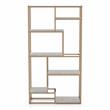 Pemberly Row Contemporary Metal 6-Shelf Bookcase in Gold Champagne