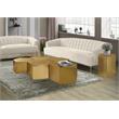 Pemberly Row Modern Brushed Gold 5 Piece Modular Coffee Table
