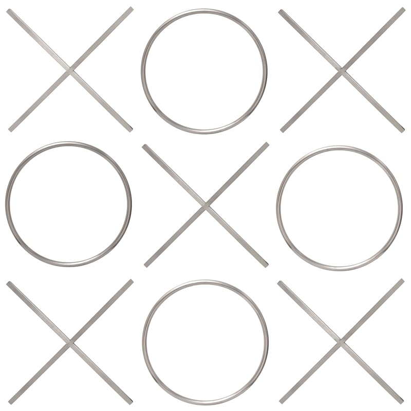 Pemberly Row Modern Chrome Stainless Steel Contemporary Wall Decor