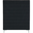 Pemberly Row Black Velvet Twin Bed with Gold and Chrome Legs Included