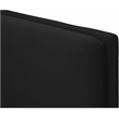 Pemberly Row Black Velvet Twin Bed with Gold and Chrome Legs Included