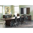 Pemberly Row 12' Boat Shaped Conference Table with Slab Base in Mocha
