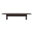 Pemberly Row 12' Boat Shaped Conference Table with Slab Base in Mocha