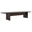 Pemberly Row 12' Boat Shaped Conference Table with Slab Base in Mocha
