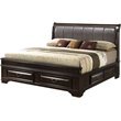 Pemberly Row Modern / Contemporary Full Storage Bed in Cappuccino