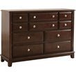 Pemberly Row Modern / Contemporary 10 Drawer Dresser in Cappuccino