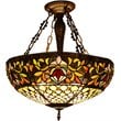 Pemberly Row Tiffany-style 3 Light Inverted Ceiling Pendant 20