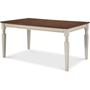 Pemberly Row Modern / Contemporary Dining Table in White Finish