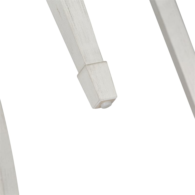 Pemberly Row Modern White Slat Back Side Chair (RTA)-Set of 2