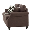 Pemberly Row 2 Piece Fabric Sofa Set with USB Console in Dark Coffee