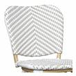 Pemberly Row Modern Aluminum Patio Bar Chair in Gray (Set of 2)