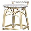 Pemberly Row Modern Aluminum Patio Bar Chair in Gray (Set of 2)