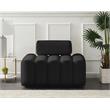 Pemberly Row Modern / Contemporary Black Finish Velvet Chair