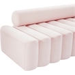 Pemberly Row Modern / Contemporary Pink Finish Velvet Loveseat