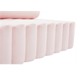 Pemberly Row Modern / Contemporary Pink Finish Velvet Loveseat