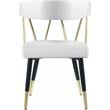 Pemberly Row Modern White Vegan Leather Dining Chair (Set of 2)