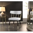 Pemberly Row Modern White Vegan Leather Dining Chair (Set of 2)