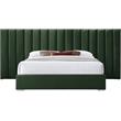 Pemberly Row Modern / Contemporary Green Finish Velvet King Bed