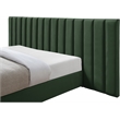 Pemberly Row Modern / Contemporary Green Finish Velvet King Bed