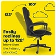 Pemberly Row Microfiber Office Chair with Headrest Pillow Charcoal Gray