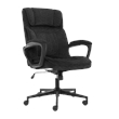 Pemberly Row Microfiber Office Chair with Headrest Pillow Charcoal Gray