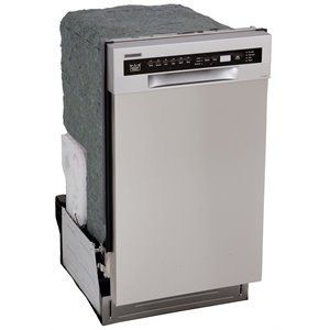 Pemberly Row 18&quot Stainless Steel Front Control Dishwashers in Silver