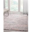 Pemberly Row Modern / Contemporary Shag Ivory/Multi Striped Area Rug
