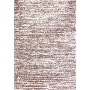Pemberly Row Modern / Contemporary Shag Ivory/Multi Striped Area Rug