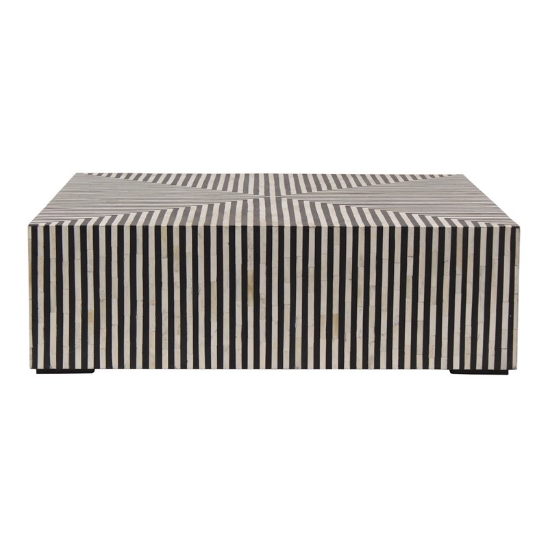 Pemberly Row Modern / Contemporary MDF Wood Terning Coffee Table