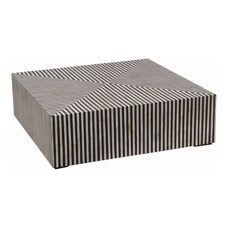 Pemberly Row Modern / Contemporary MDF Wood Terning Coffee Table