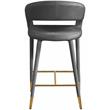 Pemberly Row Modern / Contemporary Soft Gray Finish Velvet Stool