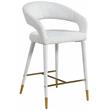 Pemberly Row Modern / Contemporary Cream Finish Fabric Stool