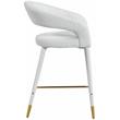 Pemberly Row Modern / Contemporary Cream Finish Fabric Stool