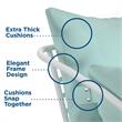 Pemberly Row Collection Teddi Lounge Chairs 2-piece in Aqua Haze