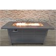 Pemberly Row Metal Propane/Natural Gas Fire Pit Table in Gray
